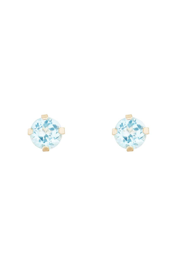 Pendientes "Tuercas Topacio Azul 3mm": 0,17Ct/2