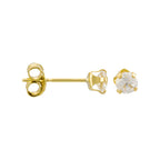 3Mm “Puces” Earrings 375/1000 Yellow Gold And Zirconium