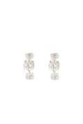 Boucle D'Oreilles "Puces Brillantes" Or Jaune 375/1000 Et Zirconium