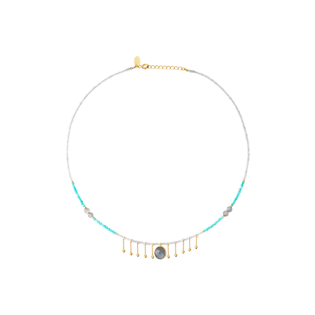 Esme Labradorite And Amazonite Necklace