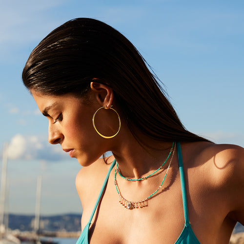Collier Esme Labradorite Et Amazonite