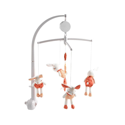 Mobile Musical En Velours Blanc
