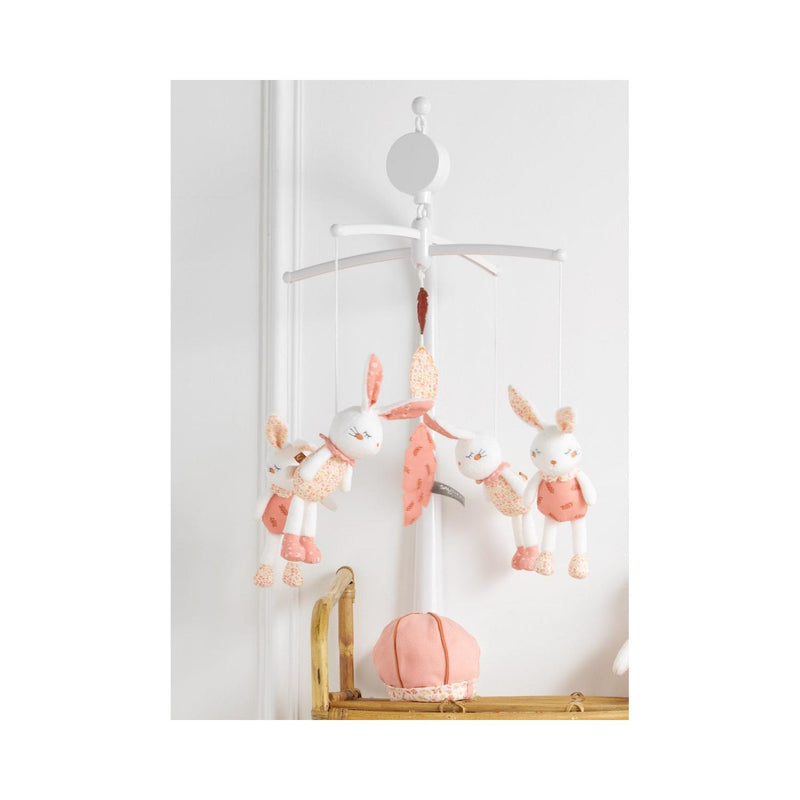 Mobile Musical En Velours Blanc