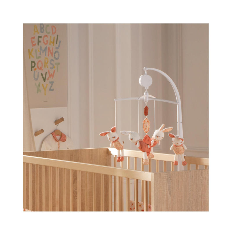 Mobile Musical En Velours Blanc