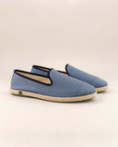 Espadrille homme coton, jean marine profil Angarde