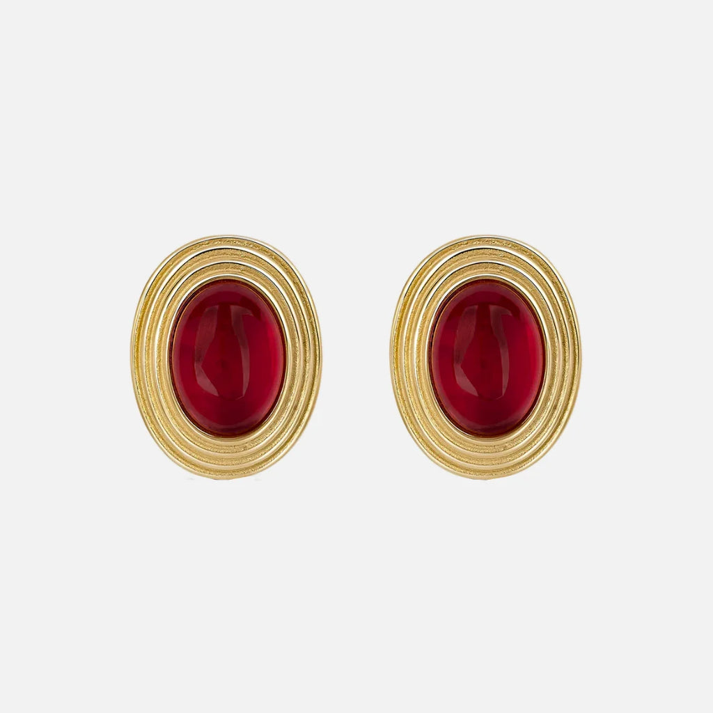Boucles D'Oreilles Old Money Rouge