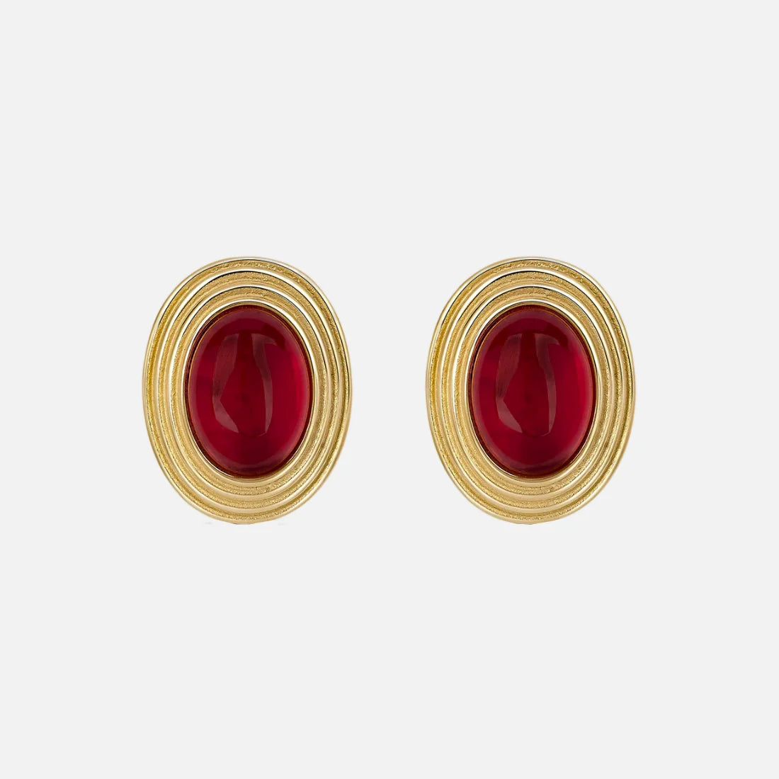 Boucles D'Oreilles Old Money Rouge