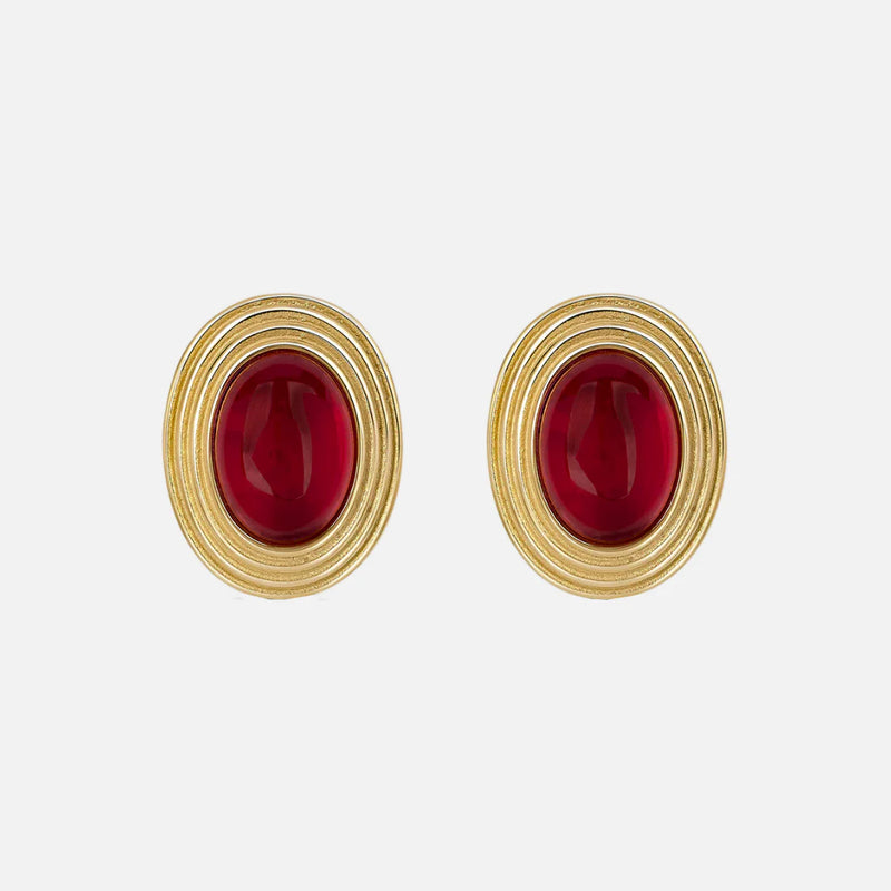 Boucles D'Oreilles Old Money Rouge