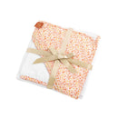 Cape De Bain Et Gant En Coton Blanc