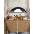 Slub Cotton Tablecloth with Piped Finish - Green