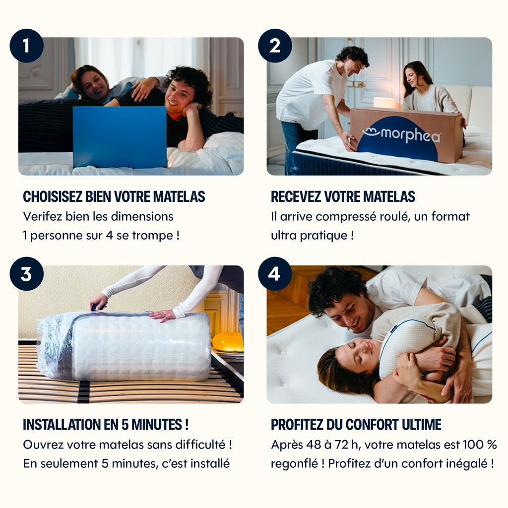 Matelas hybride Jade - mémoire de forme - 26cm