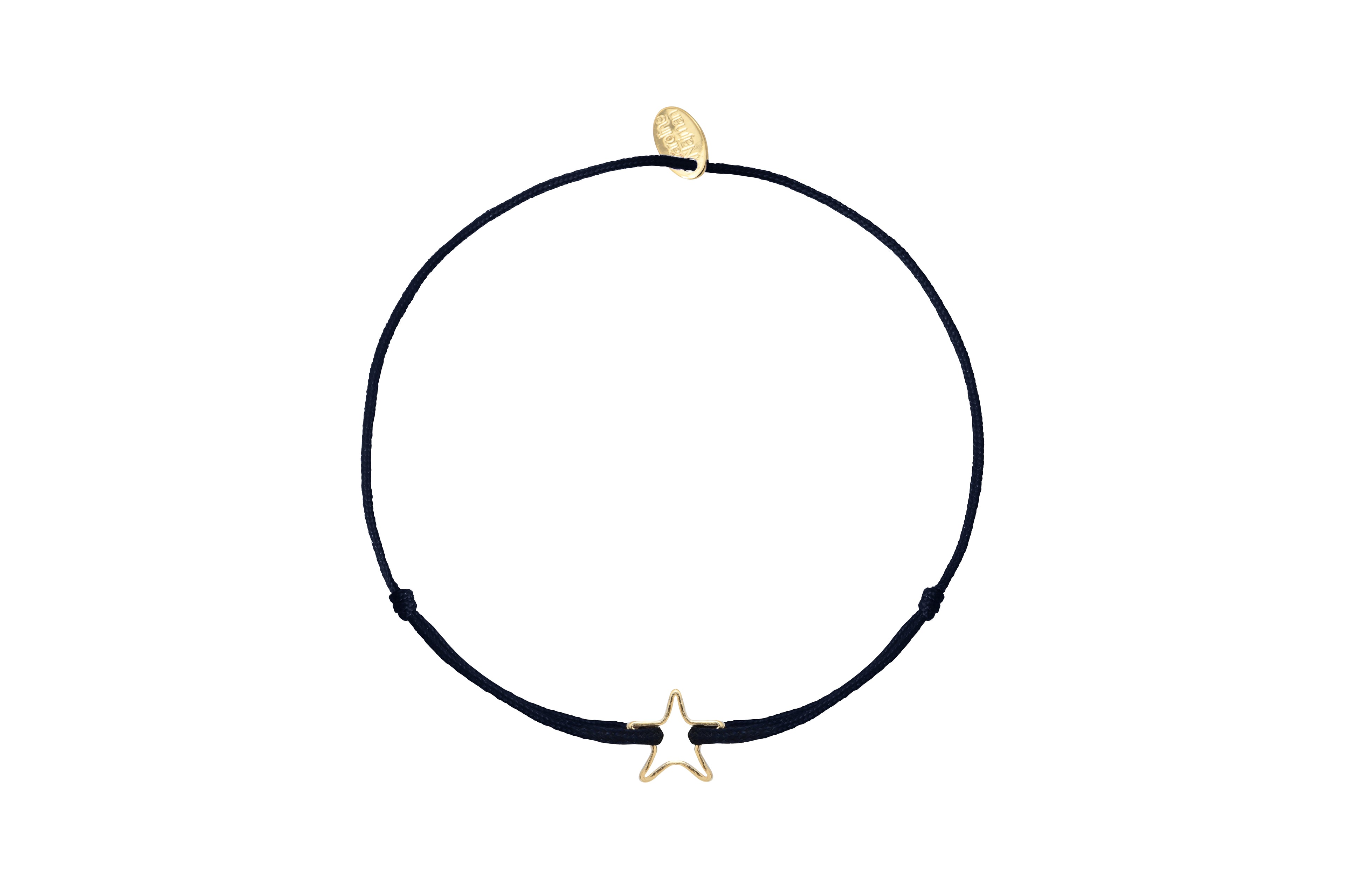 Black Hollow Star Cord Bracelet