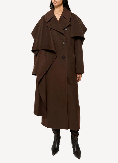 Eudon-Choi - Manteau Long Elysia - Dark Brown - Femme