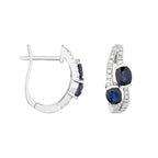 Boucles D'Oreilles "Thalassa" D0,06/14 & Saphir 1/4