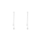 Boucles D'Oreilles "Planer Sur Ton Cœur" Diamants 0,09/6 - Or Blanc 375/1000