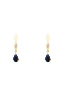Earrings "Syr-Daria" D0,01/2 & Sapphire 1,20/2 - Yellow Gold 375/1000