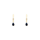 Boucles D'Oreilles "Syr-Daria" D0,01/2 & Saphir 1,20/2 - Or Jaune 375/1000