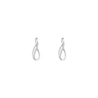 Boucles D'Oreilles "Infinito" Diamants 0,13/26 - Or Blanc 375/1000