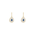 Boucles D'Oreilles "Océane" Diamants 0,17/48 & Saphir 0,44/2 - Or Jaune 375/1000