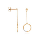 Boucles D'Oreilles "Alexa" D0,04/12 - Or Jaune 375/1000