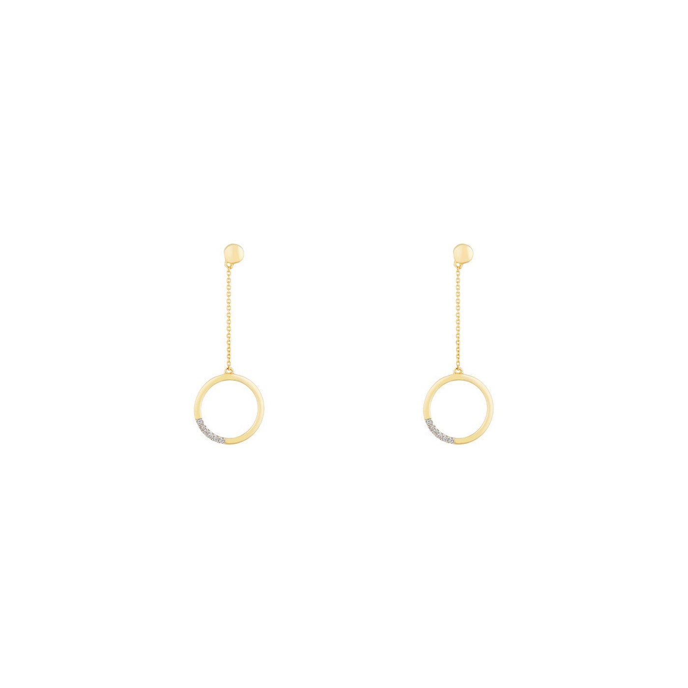 Boucles D'Oreilles "Alexa" D0,04/12 - Or Jaune 375/1000