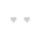 Boucles D'Oreilles "Bébé D'Amour" Diamants 0,04/12 - Or Blanc 375/1000