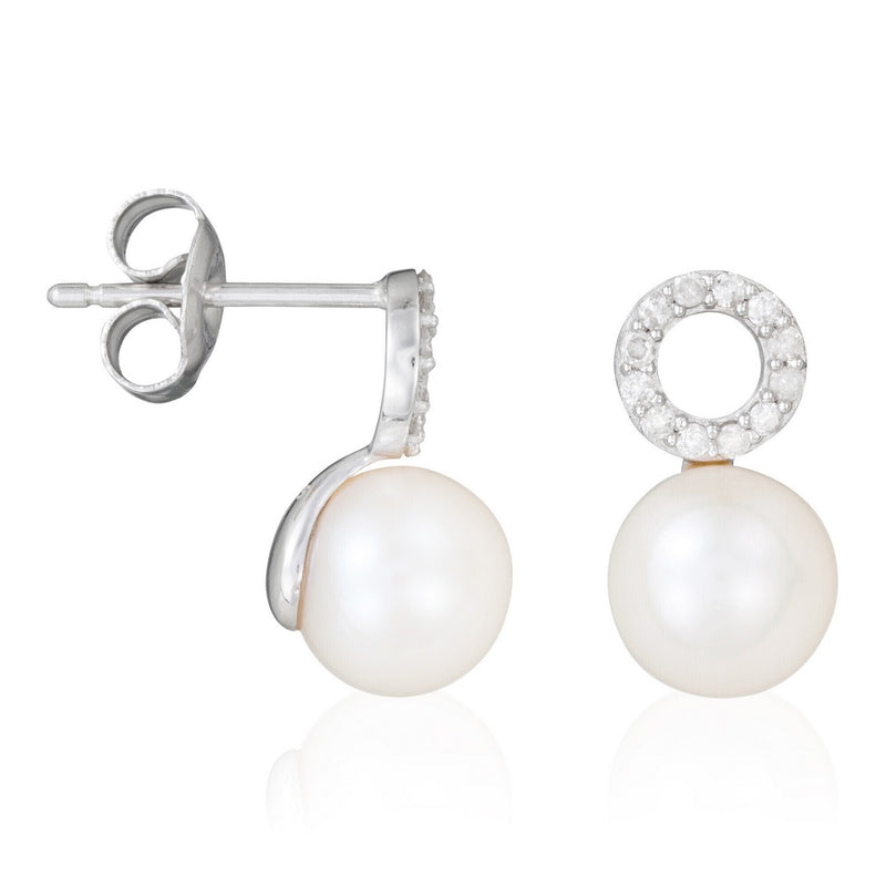 Boucles D'Oreilles "Cairns" D 0,15/24 Pwr 2 - Or Blanc 375/1000