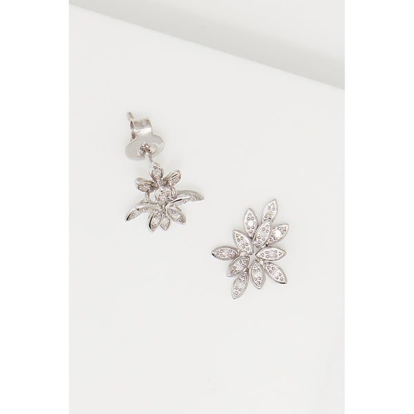 "Bouquet" Earrings D0.12/22 - White Gold 375/1000