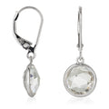 Boucles D'Oreilles "Amathia" Topaze Blanche 6,4/2