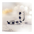 Boucles D'Oreilles "Port Royal" Diamants 0,05/16 & Saphirs 1,08/6