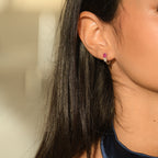 Boucles D'Oreilles "Lisemore" Diamants 0,04/14 Et Rubis 0,96/2