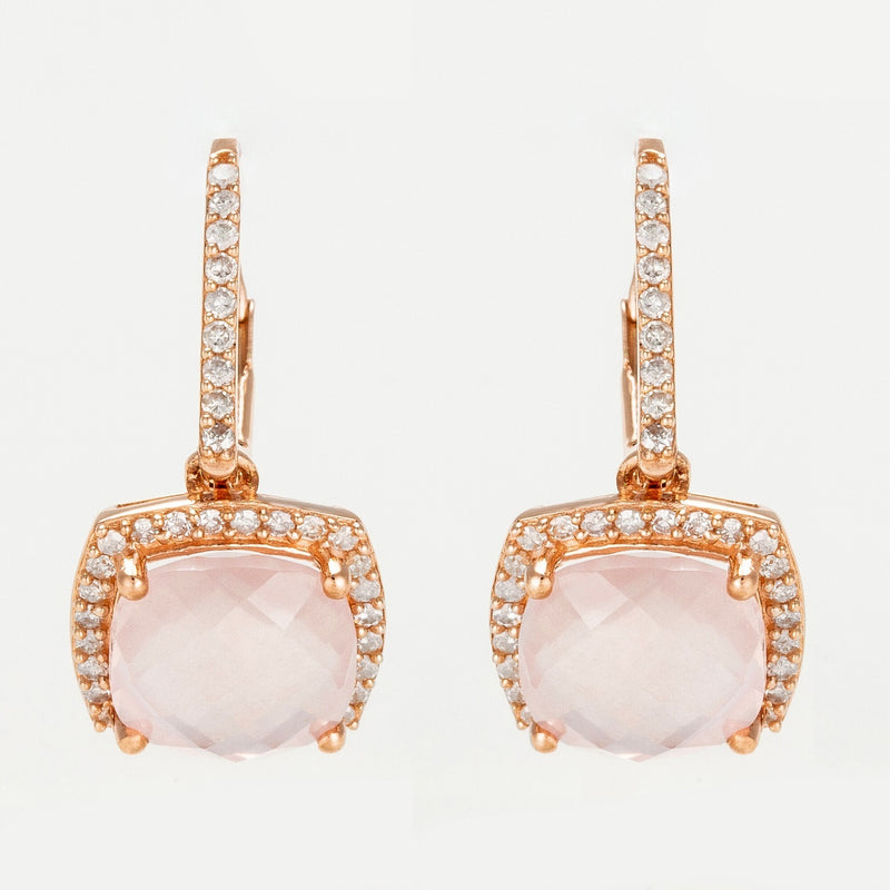 Boucles D'Oreillles "Hobart" D 0,407/74 Pq 4,6/2 - Or Rose 375/1000