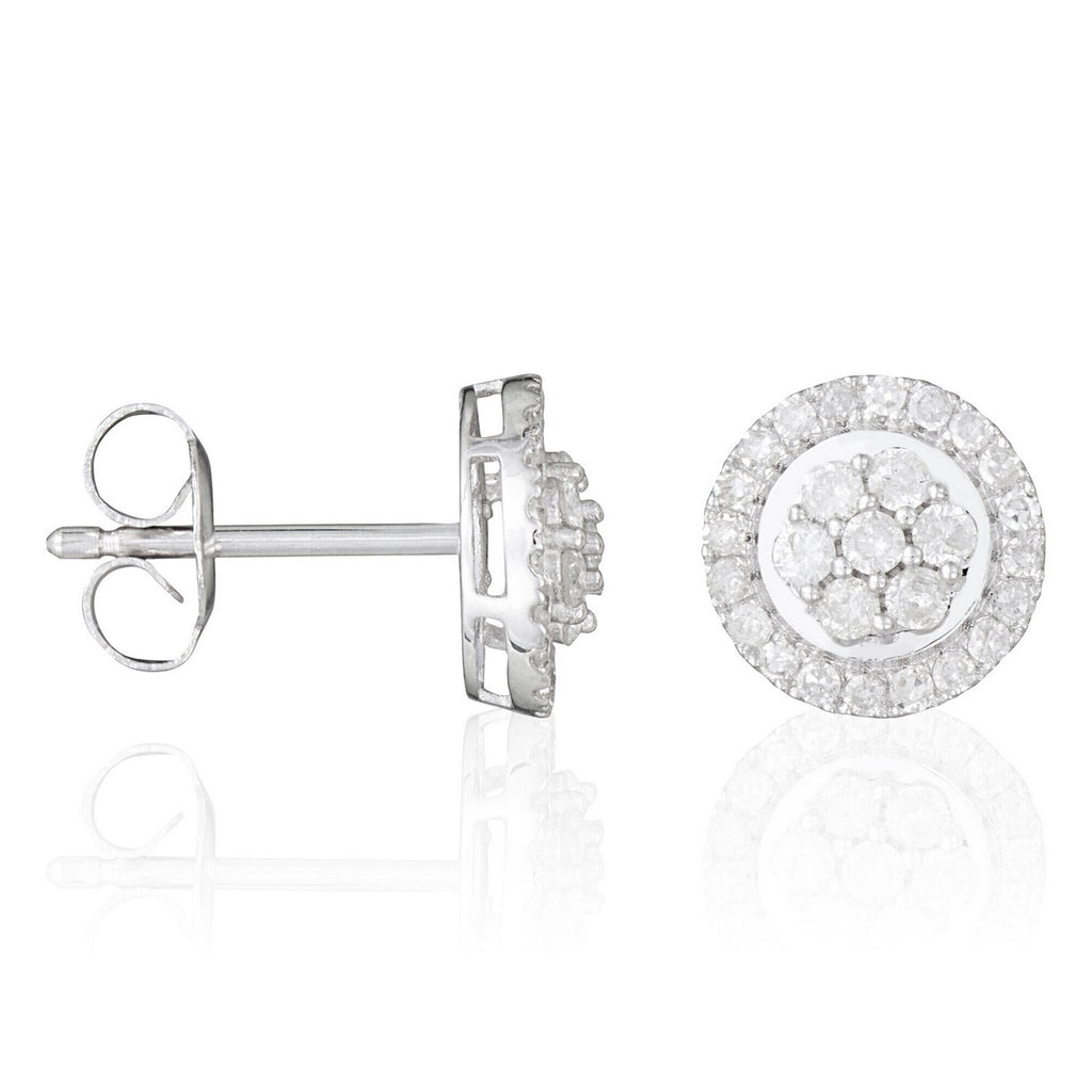 "Canberra" Earrings, D 0.44/54 - 375/1000 White Gold