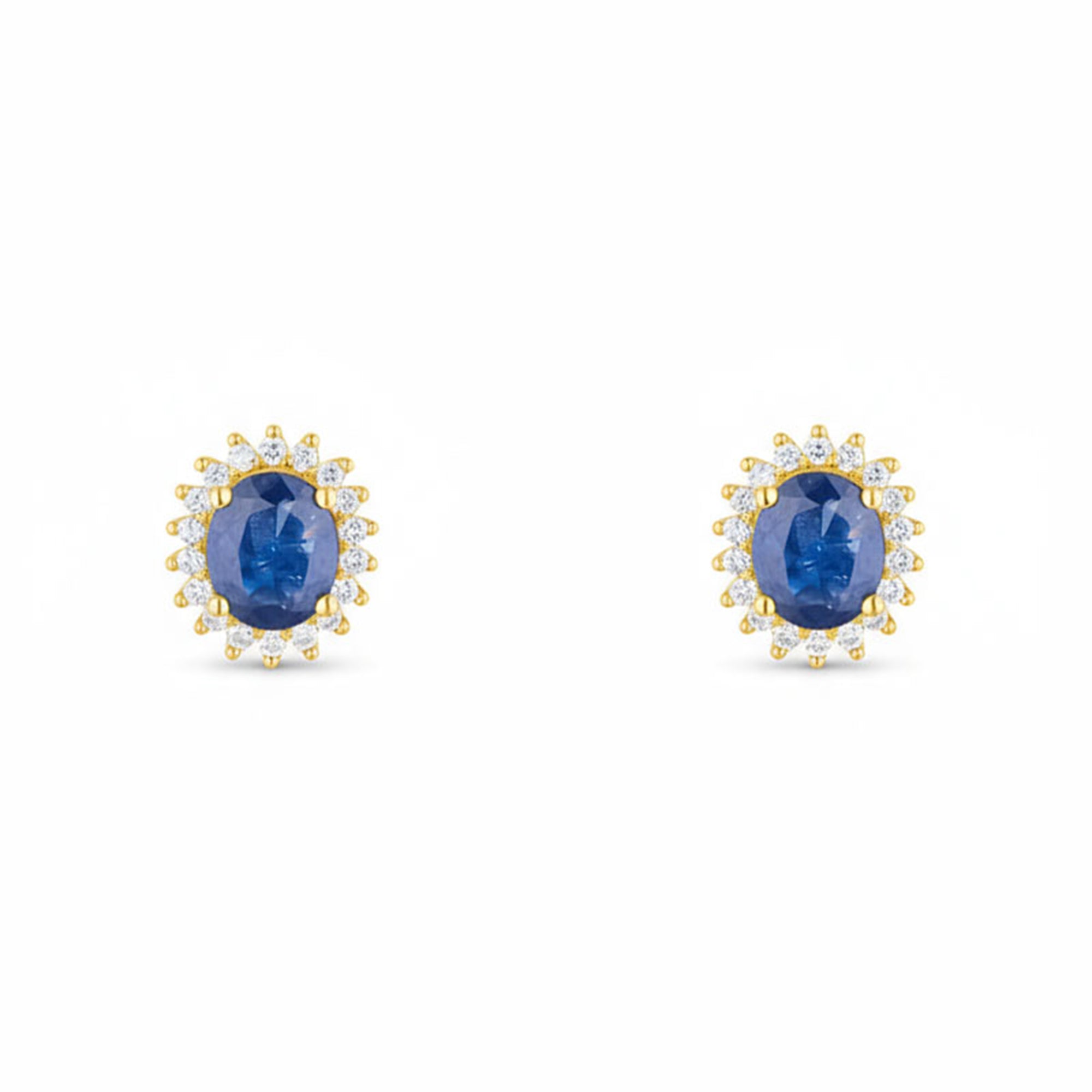Pendientes “Abra” con Diamantes 0.13/36 y Zafiros 1.1/2