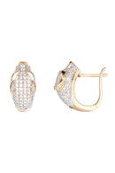 Ma Panthère" Earrings D1,03/174 & Blue Sapphire 0,07/4 - Yellow Gold 375/1000