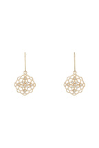 Boucles D'Oreiles "Dentelles" Dia0,10/18 - Or Jaune 375/1000