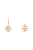 Boucles D'Oreiles "Dentelles" Dia0,10/18 - Or Jaune 375/1000