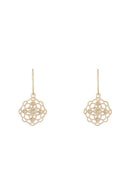 Boucles D'Oreiles "Dentelles" Dia0,10/18 - Or Jaune 375/1000