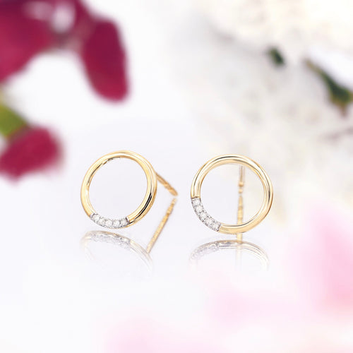 Earrings "Cercle" D0,04/10 - Yellow Gold 375/1000