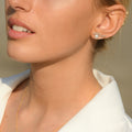 Boucles D'Oreilles "Vague Sublime" P6Mm*2 D 0,17/38 - Or Blanc 375/1000