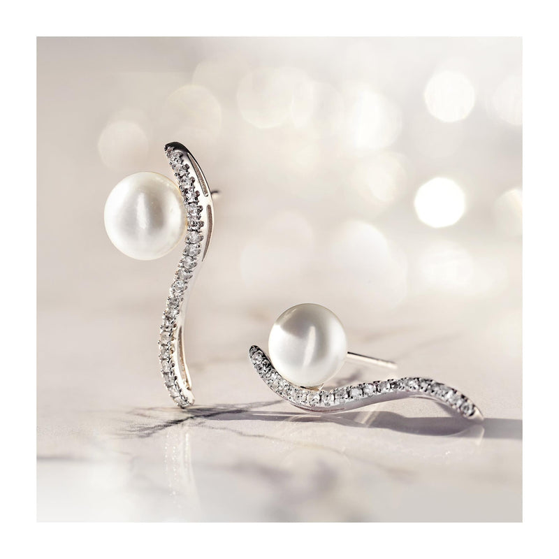 “Sublime Wave” Earrings P6Mm*2 D 0.17/38