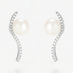 Pendientes "Sublime Wave" P6Mm*2 D 0.17/38 - Oro blanco 375/1000