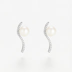 Boucles D'Oreilles "Vague Sublime" P6Mm*2 D 0,17/38 - Or Blanc 375/1000