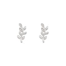 Boucles D'Oreilles "Sanya" D 0,066/12 - Or Blanc 375/1000