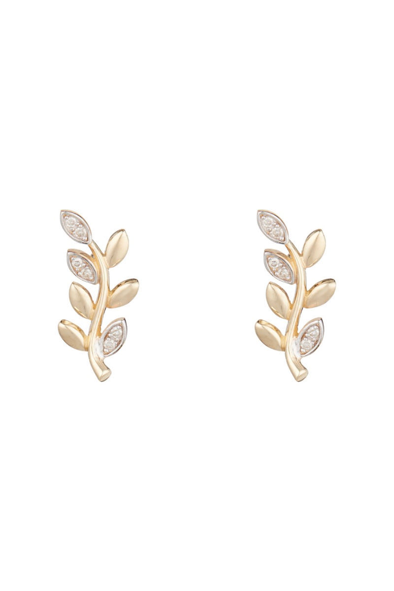 Earrings "Sanya" D 0,066/12 - Yellow Gold 375/1000