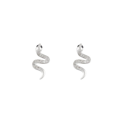 Boucles D'Oreilles "Saly" D 0,14/78 Saphir 0,044/4 - Or Blanc 375/1000