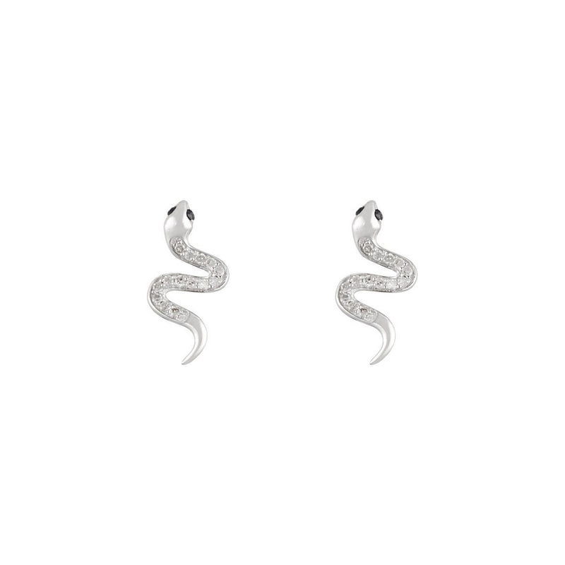 Boucles D'Oreilles "Saly" D 0,14/78 Saphir 0,044/4 - Or Blanc 375/1000