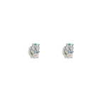 Pendientes "Azur" D0.08/2 Topacio Azul 0.48/2 - Oro blanco 375/1000