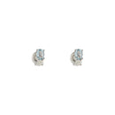 Boucles D'Oreilles "Azur" D0,08/2 Blue Topaze 0,48/2 - Or Blanc 375/1000