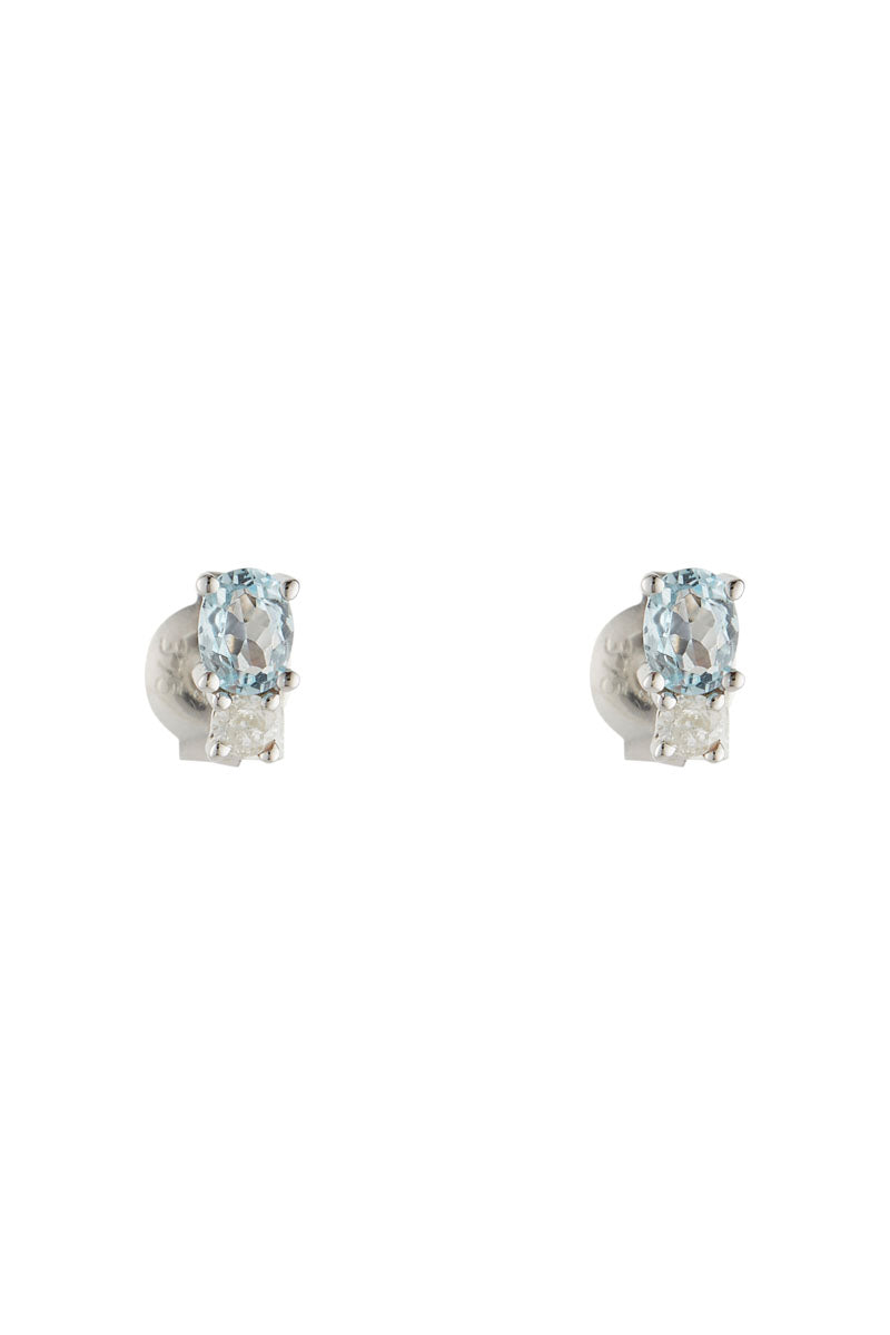 “Azur” earrings D0.08/2 Blue Topaz 0.48/2